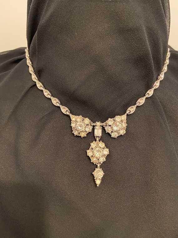 Vintage BOGOFF Signed Rhinestone Necklace - image 1