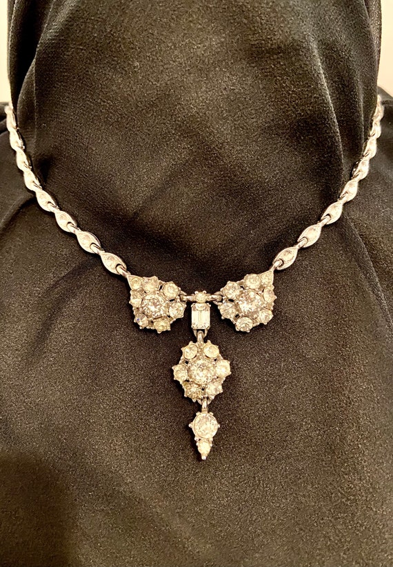 Vintage BOGOFF Signed Rhinestone Necklace - image 6