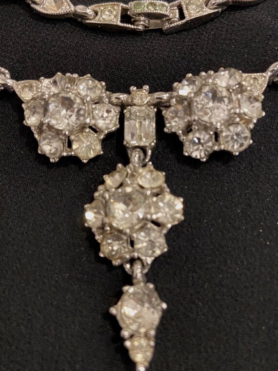 Vintage BOGOFF Signed Rhinestone Necklace - image 3