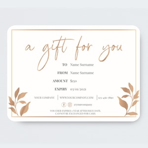 Plantilla de certificado de regalo floral, plantilla de tarjeta de regalo editable, plantilla de vale de regalo, plantilla de vale de tienda, tarjetas de regalo imprimibles