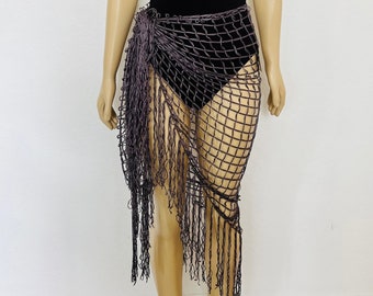 Saia maxi feita à mão, saída de praia, 100% bambu, pareô, moda praia, saia de renda, saia para noiva, dama de honra, despedida de solteira