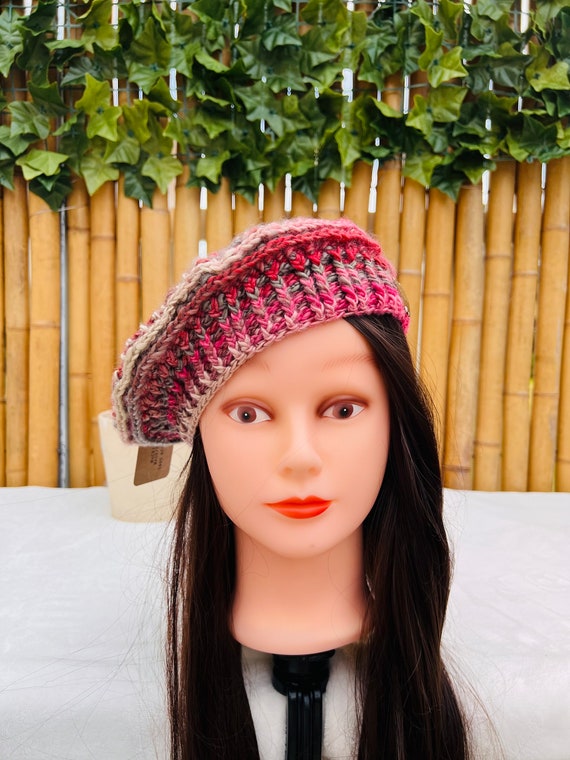 Elegant Multi Color Hat | Lightweight Crochet French Beret  display picture 2