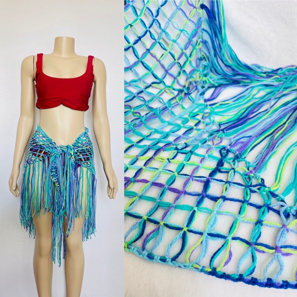 Fringe Tassel Dress Nude Crochet Dress Party Beachwear Net Lace See Through Bikini Macrame dress Boho Summer Maternity