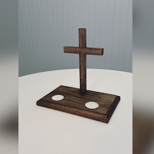 Cruz de Madera, Cruz con Velas, Cruz con Portavelas, Cruz de Madera Hecha a Mano.