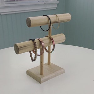 Jewelry Holder, Two Tier Jewelry Holder, Handmade Jewelry Holder, 2-Tier Bracelet Display.