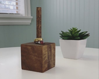Ring Holder, Single Ring Tree, Single Ring Holder, Wooden Ring Holdwr, Handmade Single Ring Holder