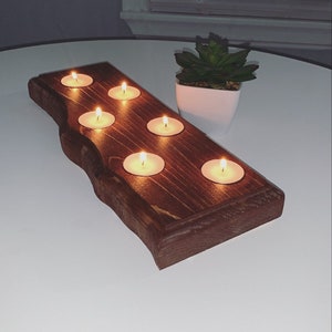 Tea light Candle Holder, Rustic Wooden tea light Candle Holder, Rustic Handmade Tea light Candle Holder.