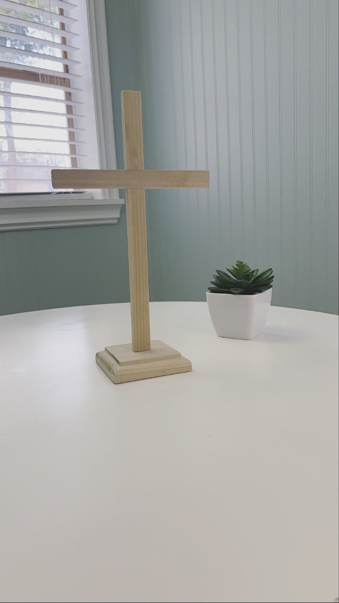 Wooden Cross 12 Stand up Cross Cross With Base Handmade Etsy Singapore