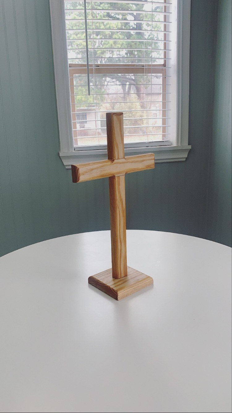 Wooden Cross 16 Stand up Cross Cross With a Base Handmade Etsy