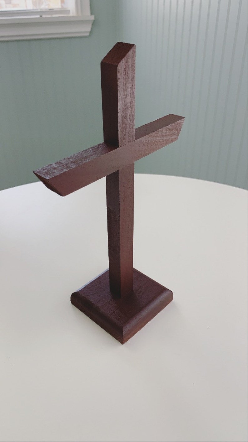 Brown Painted Poplar Wood Cross, Handmade Home Decor, 10 Inch - Etsy