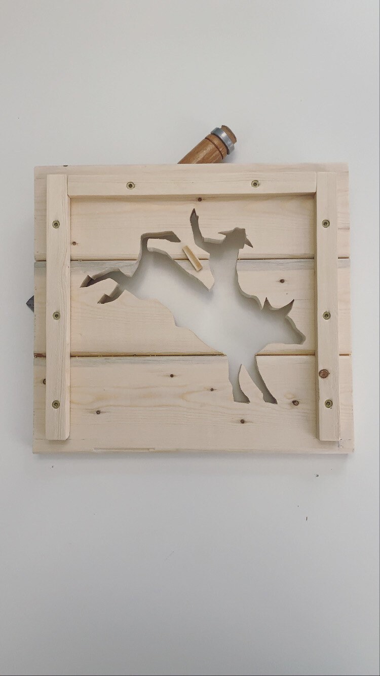 Wooden Bull-rider Bull-rider Bull-rider Silhouette Wooden | Etsy