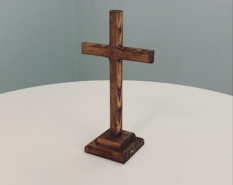 Wooden Cross, 9” Wooden Cross, Handmade Cross.