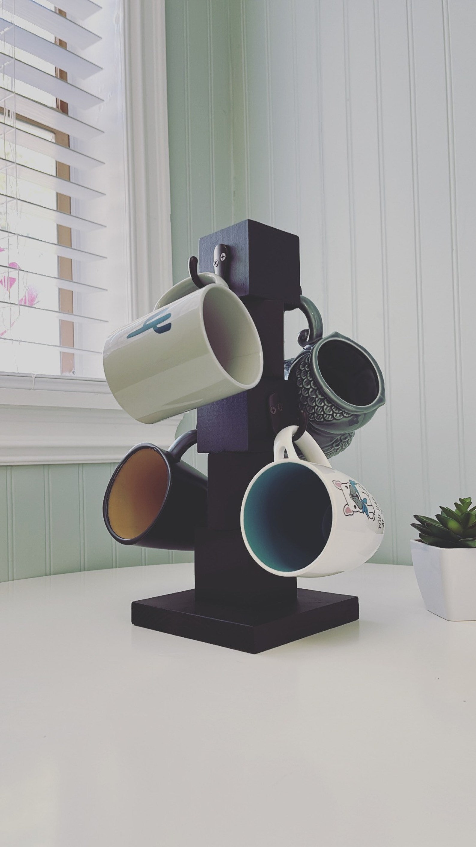 Coffee Mug Holder Coffee Cup Holder Coffee Cup Rack 4 Cup Etsy