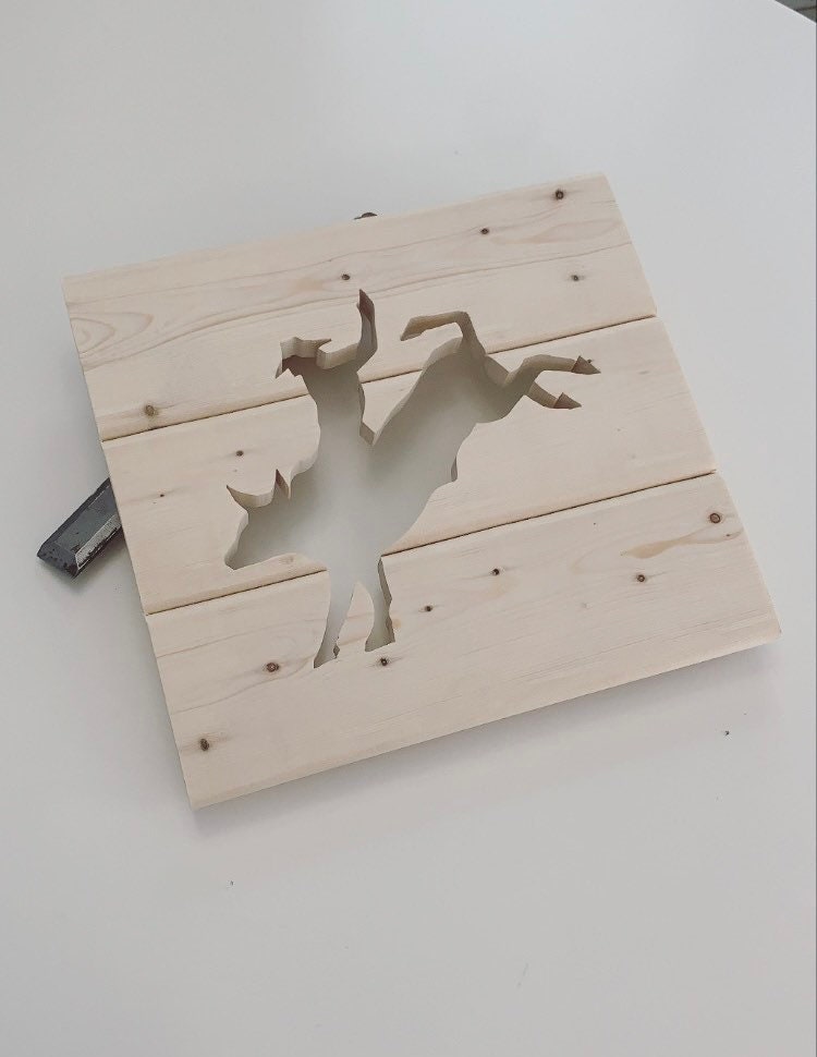 Wooden Bull-rider Bull-rider Bull-rider Silhouette Wooden | Etsy