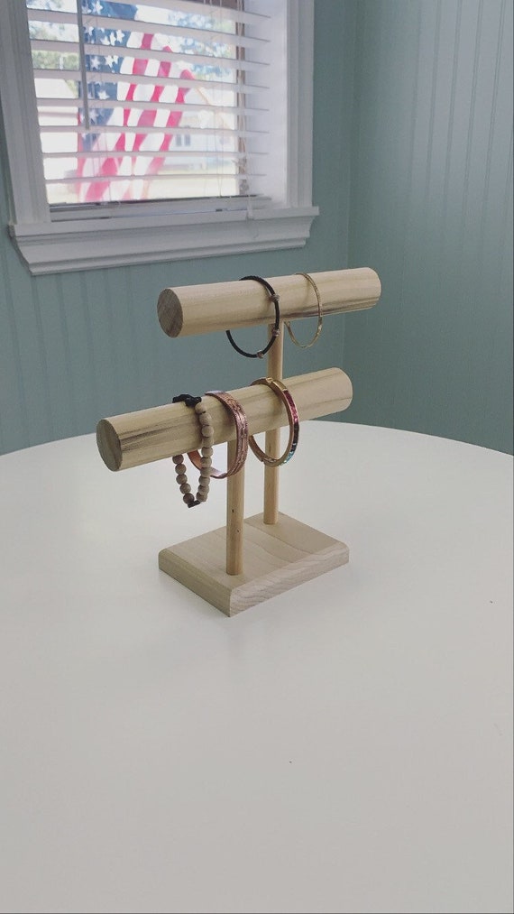 Jewelry Holder, Two Tier Jewelry Holder, Handmade Jewelry Holder, 2-Tier Bracelet Display.