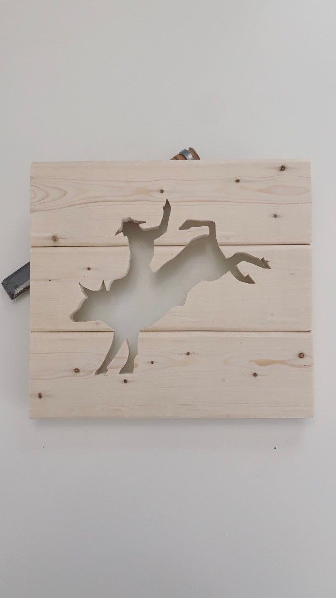 Wooden Bull-rider Bull-rider Bull-rider Silhouette Wooden | Etsy