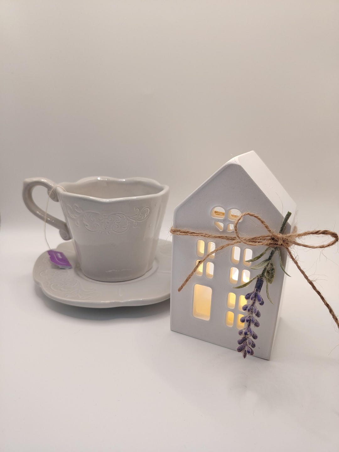 Handmade Ceramic House Tealight Holder Crafted With Ceramic Casting ...