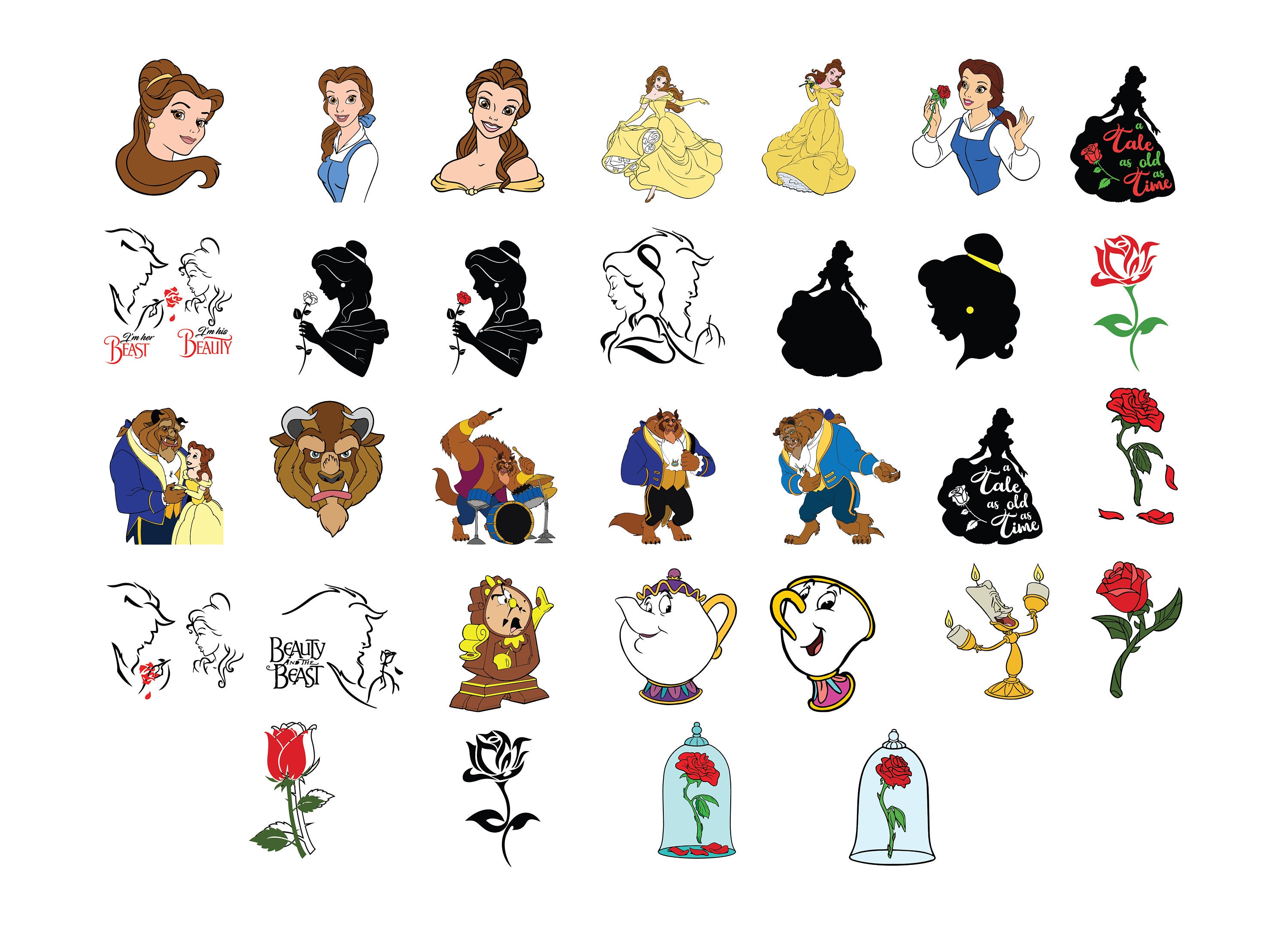 BEAUTY and the BEAST SVG Beauty and the Beast Svg Files for Etsy