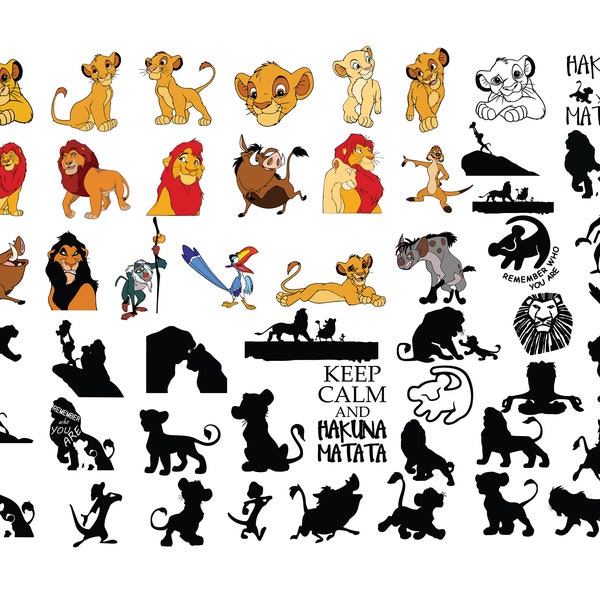 LION KING SVG, Lion King SVG Dateien für Cricut, Lion King Clipart, Lion King Cut Files