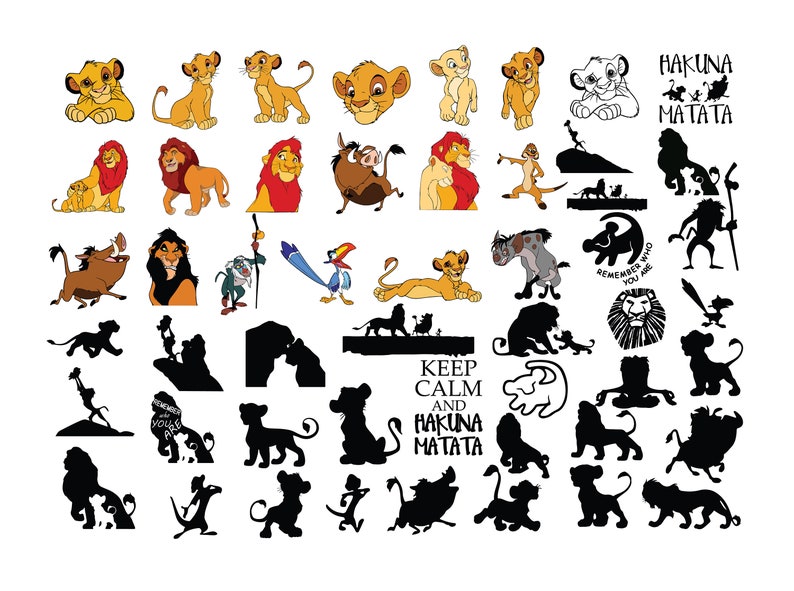 LION KING SVG, Lion King Svg Fichiers pour Cricut, Lion King Clipart, Lion King Cut Files image 1