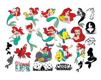 LITTLE MERMAID SVG, Little Mermaid Svg Files pour Cricut, Little Mermaid Clipart, Little Mermaid Cut Files