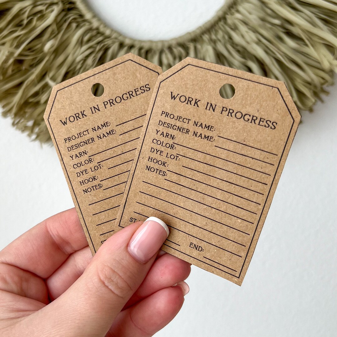 Crochet Project Printable Labels | Work in Progress Helper Tags - Etsy