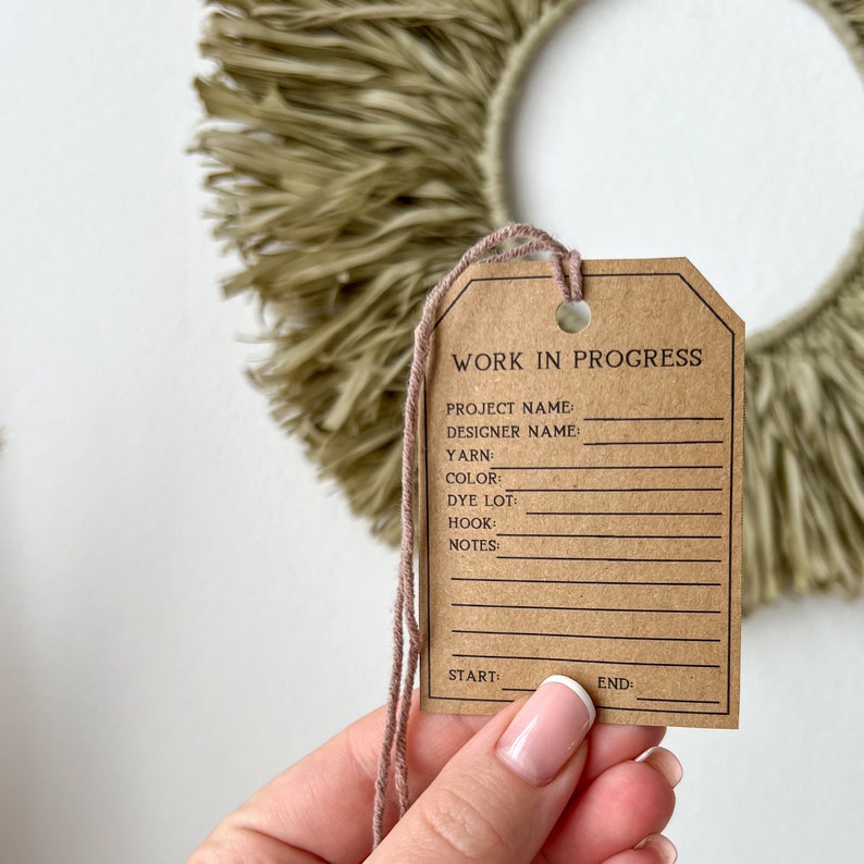 Label Color For Inprogress Crochet Project Printable Labels | Work in Progress Helper Tags - Etsy