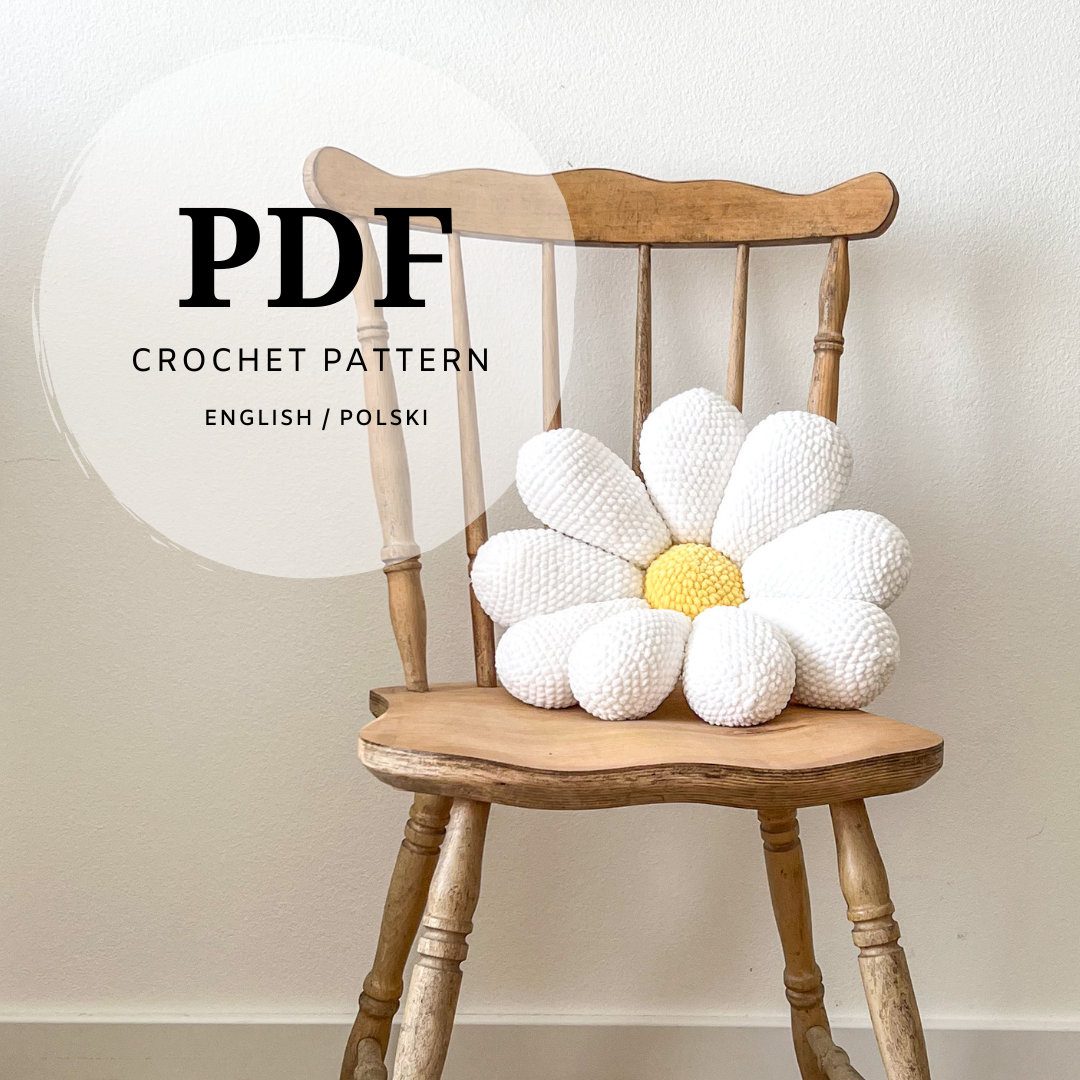 A Crochet Pattern for a Large Daisy Pillow Fits the Boho Etsy UK