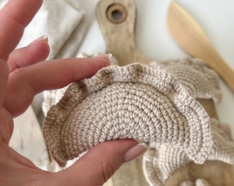 Crochet Dumpling Pattern, Amigurumi Play Food, Beginner PDF (Instant Download)