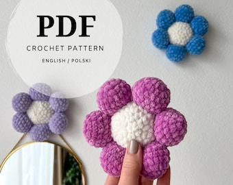 Mini Crochet Flower Pattern: Keychain Accessory (PDF Pattern)