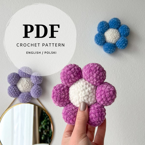 patron au crochet pour une mini fleur, porte clé, mini cadeaux, accessoires cadeaux, à réaliser en moins d'une heure