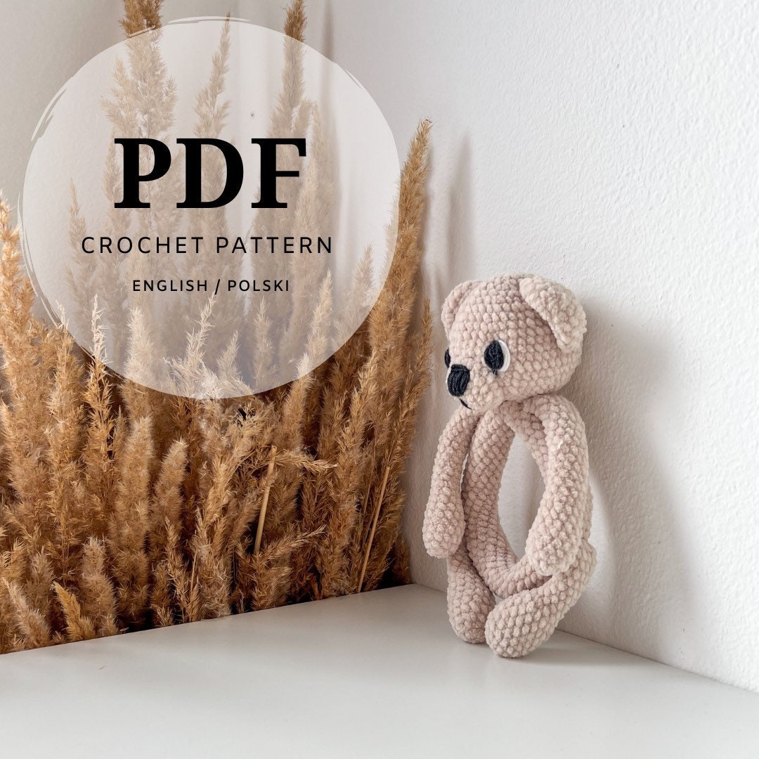 Crochet Pattern for Another Teddy Bear Rattle, Idea for a Gift for a ...