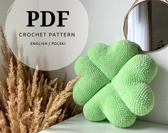 Crochet Clover Pillow Pattern: St. Patrick's Day Decor (PDF Pattern)