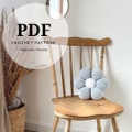 Small Flower Crochet Pattern PDF: Easy Floral Pillow Design