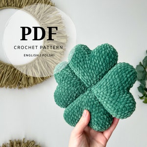 crochet pattern for a little clover, Saint Patrick&#39;s Day, Irish symbol, children&#39;s room decoration