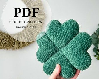 crochet pattern for a little clover, Saint Patrick's Day, Irish symbol, children's room decoration