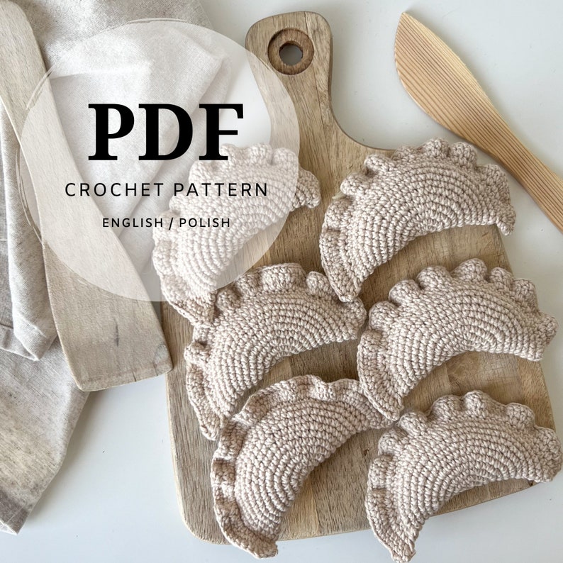 Virkmönster för dumplings, Amigurumi-lekmat, nybörjar-PDF (direktnedladdning) bild 3