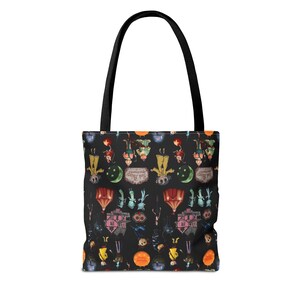 Halloween Coraline All-Over Print Tote Bag, Spooky Tote, Trick-or-Treat Bag, Witchy Shopping Tote, Unique Halloween Gift, Festive [ image 7