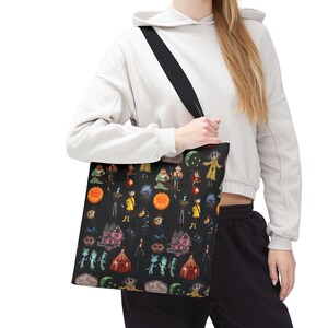 Halloween Coraline All-Over Print Tote Bag, Spooky Tote, Trick-or-Treat Bag, Witchy Shopping Tote, Unique Halloween Gift, Festive [ image 6