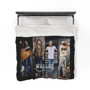 Plush Blanket - Country Music Fans Gift, Wallen Fans Present, Super Soft Throw for Music Lovers, Cozy Blankie, Warm Bed Cover,