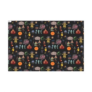 Coraline Halloween Themed Gift Wrap Papers, Spooky Wrapping Paper, Party Supplies, Holiday Decor, Unique Present Wrap image 4