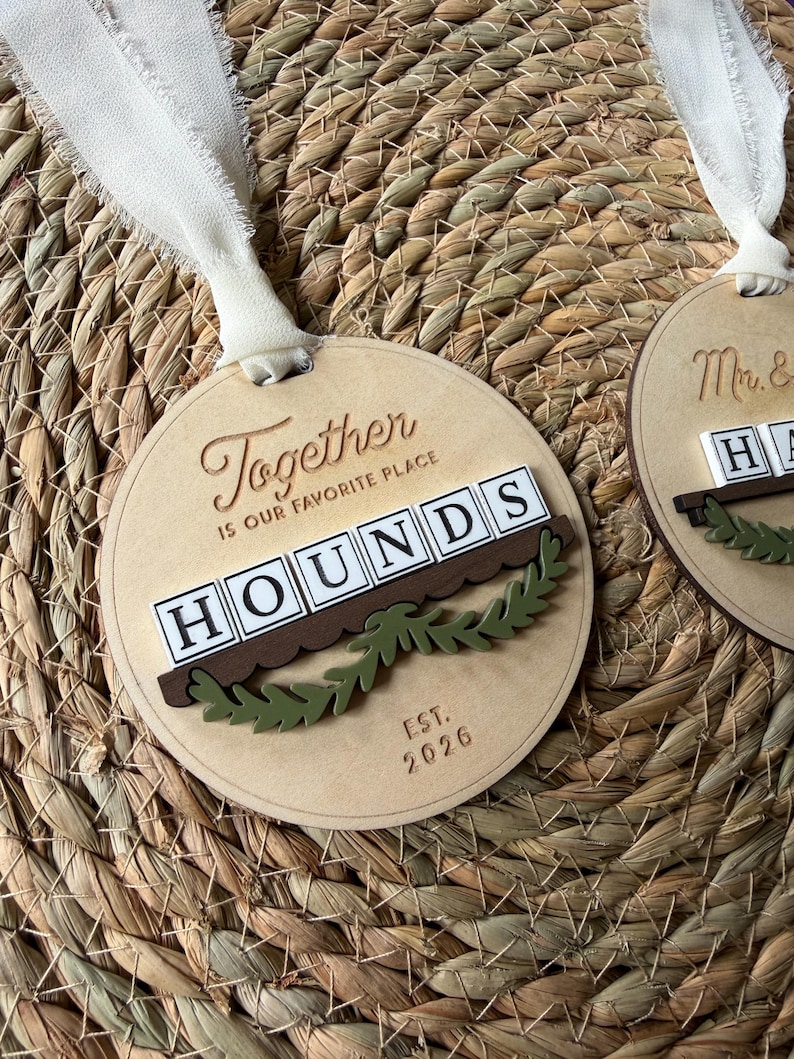 Scrabble Problem Scrabble Tile Family Christmas Ornament | Personalized Couple's ...
