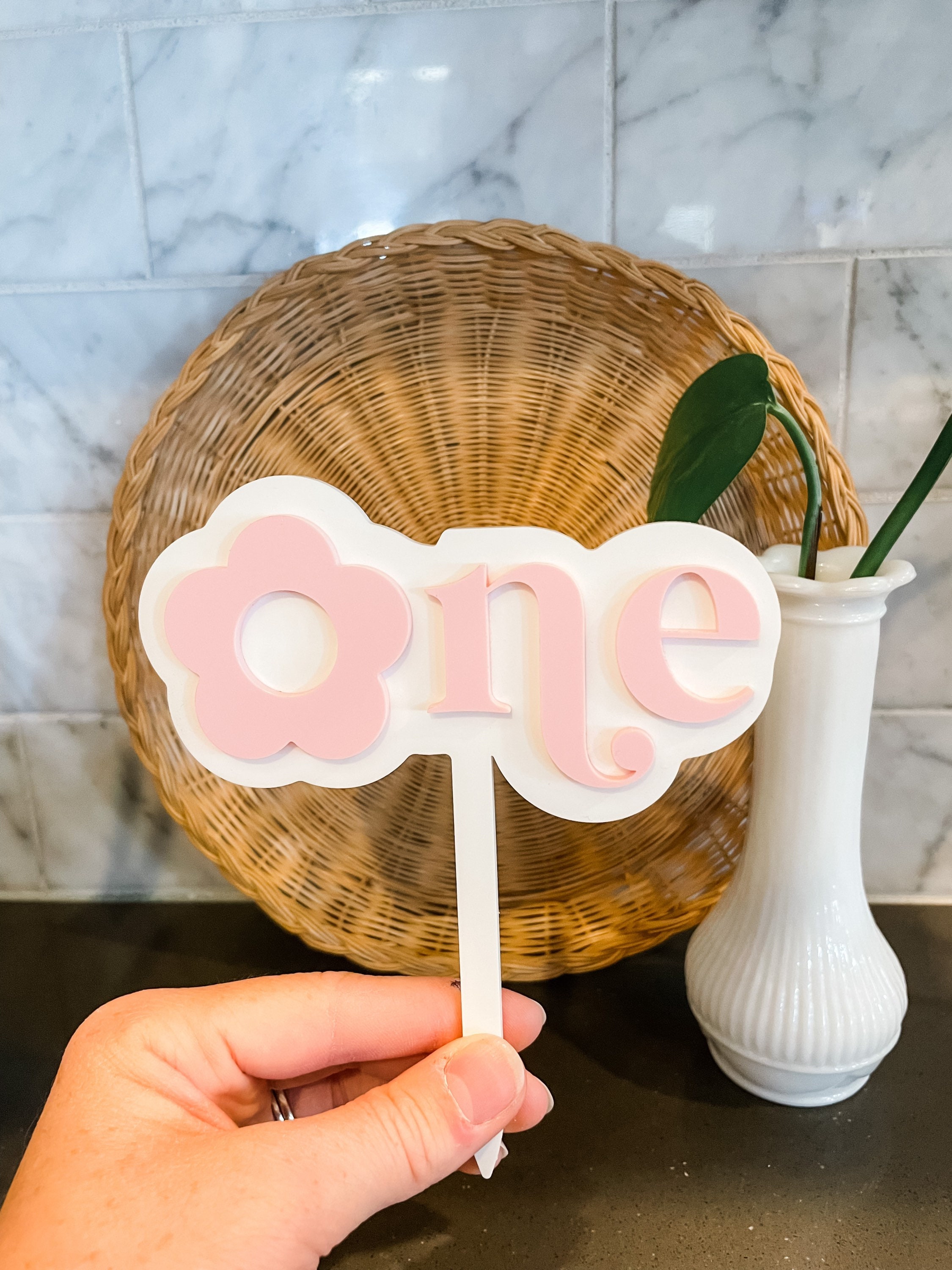 Birthday Cake Topper Groovy One Decor First Birthday Party - Etsy