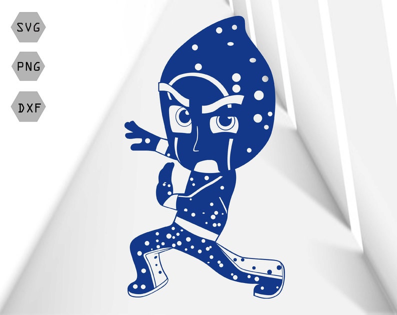 Download Night ninja color svg png dxf Pj masks birthday svg | Etsy