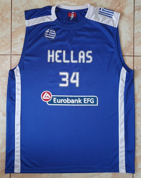 National Hellas Greece Basketball Shirt Jersey Gianni… Gem