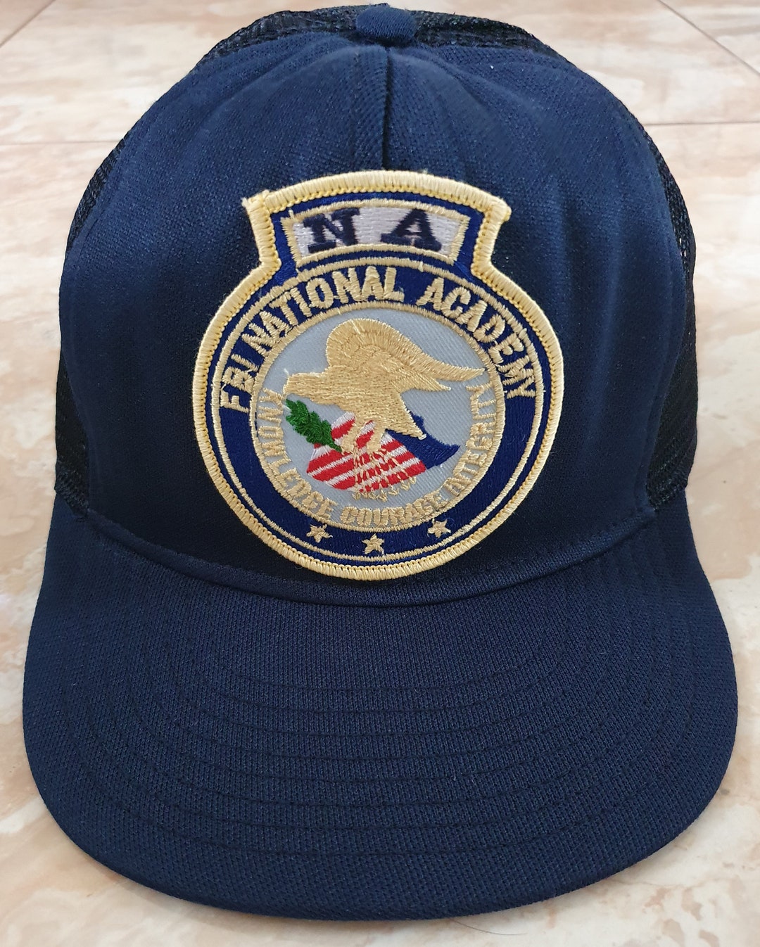 Original Rare Vintage FBI National Academy Mesh Hat Cap. Made in USA 90 ...