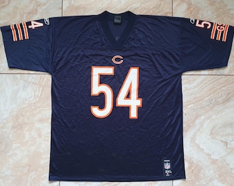 Auténtica camiseta de fútbol americano vintage de los Chicago Bears de la NFL, Brian Urlacher, n.° 54. Talla: XXL (adulto)