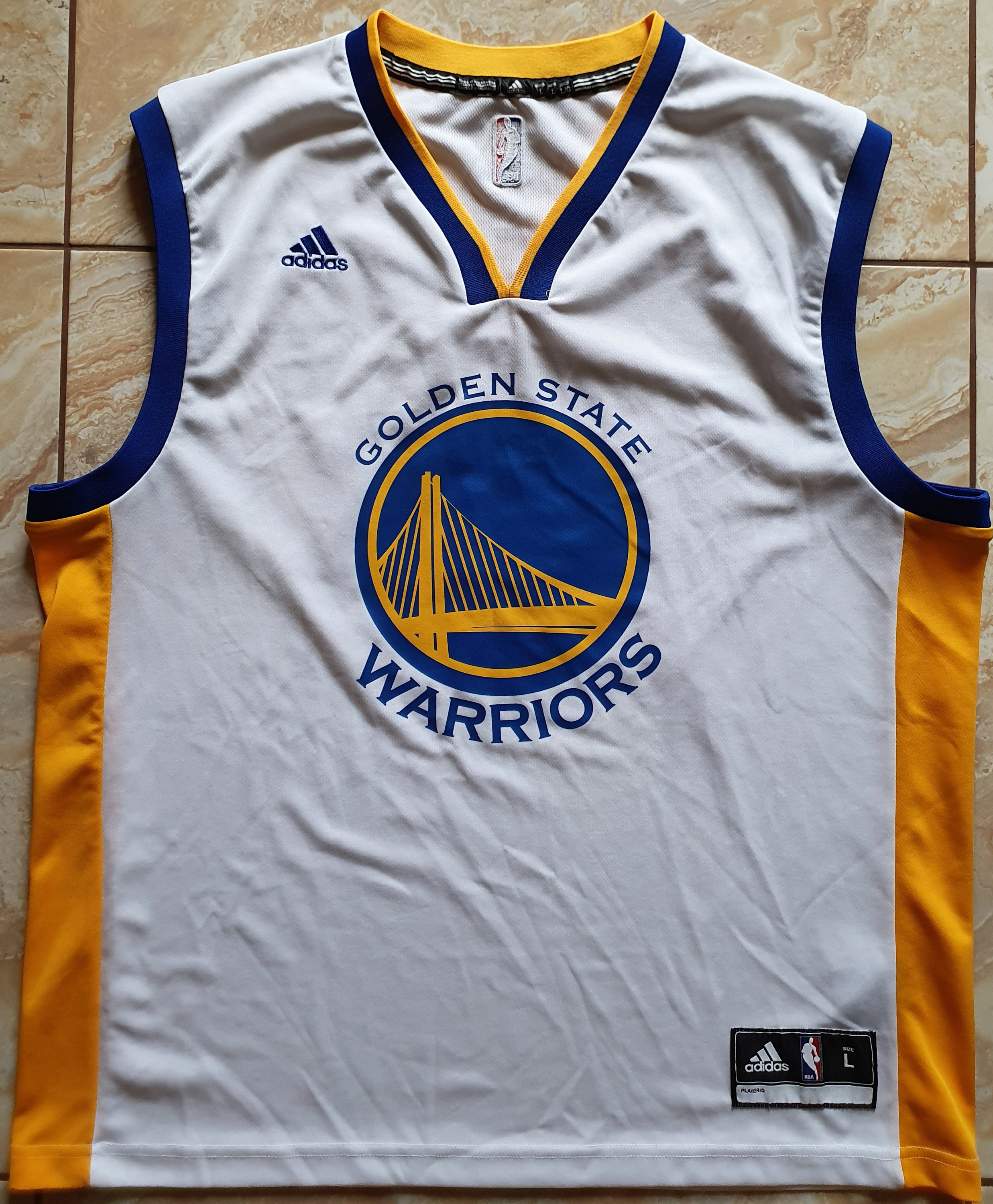 Adidas Stephen Steph Curry Golden State Warriors GSW NBA Jersey Youth Child  L