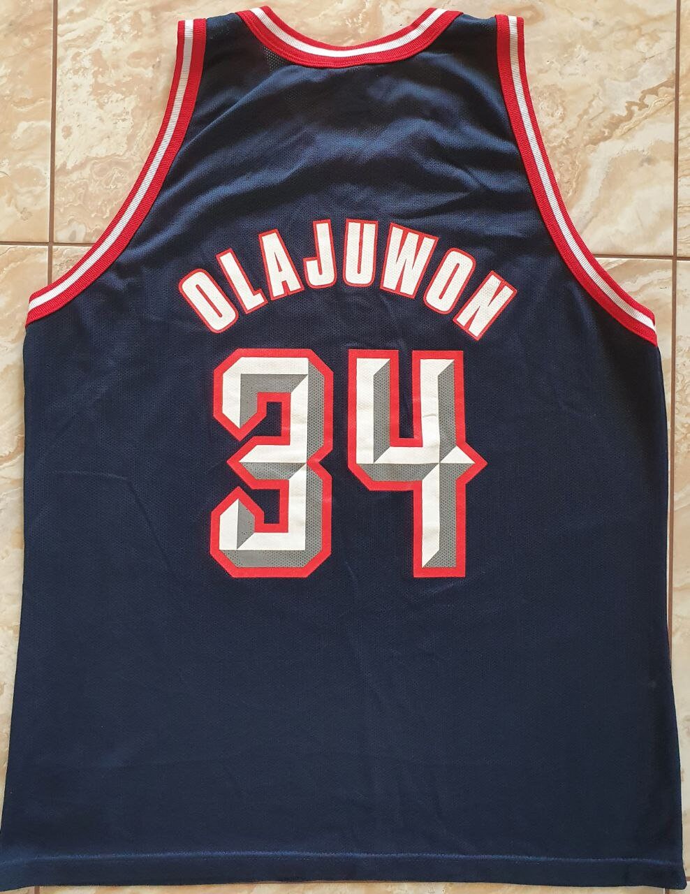 Original Vintage NBA Houston Rockets Champion Jersey Hakeem