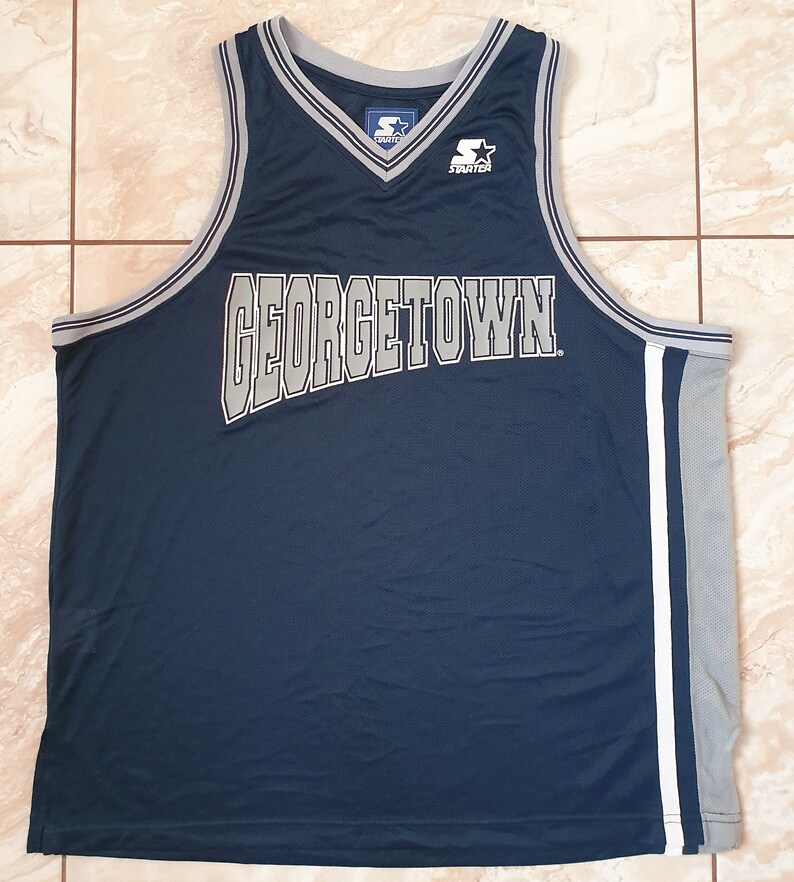 Georgetown Lettering Original Vintage Georgetown Hoyas NBA Starter Jersey 90's. Size Adult ...